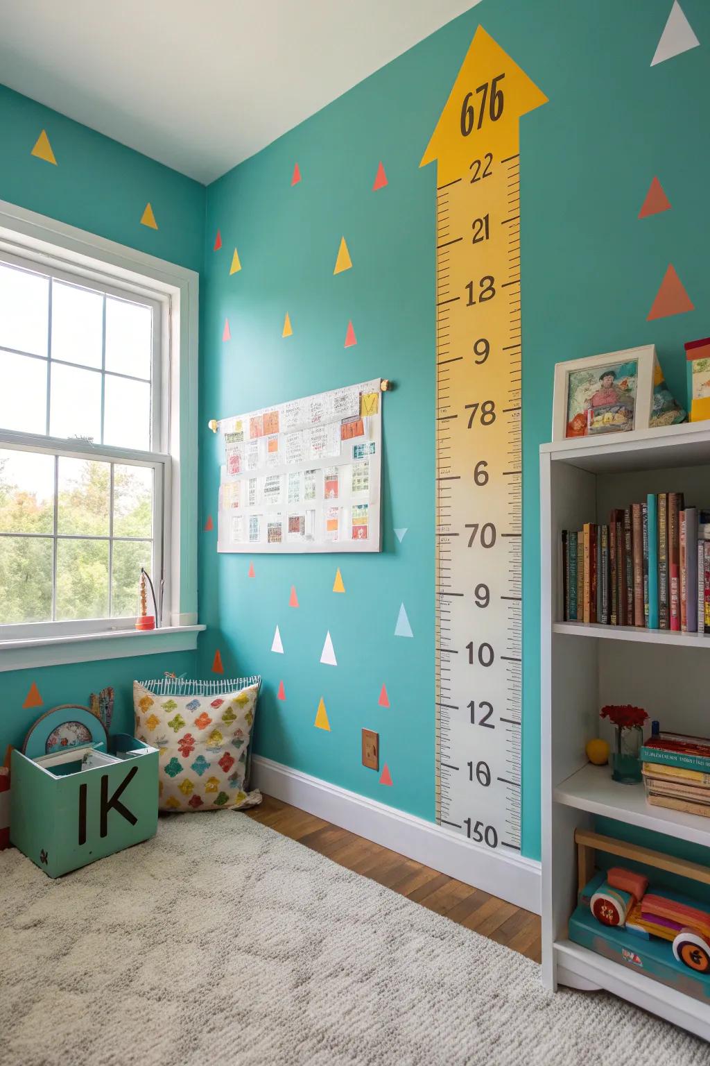 Capture growth milestones with a fun height chart that's both functional and sentimental.
