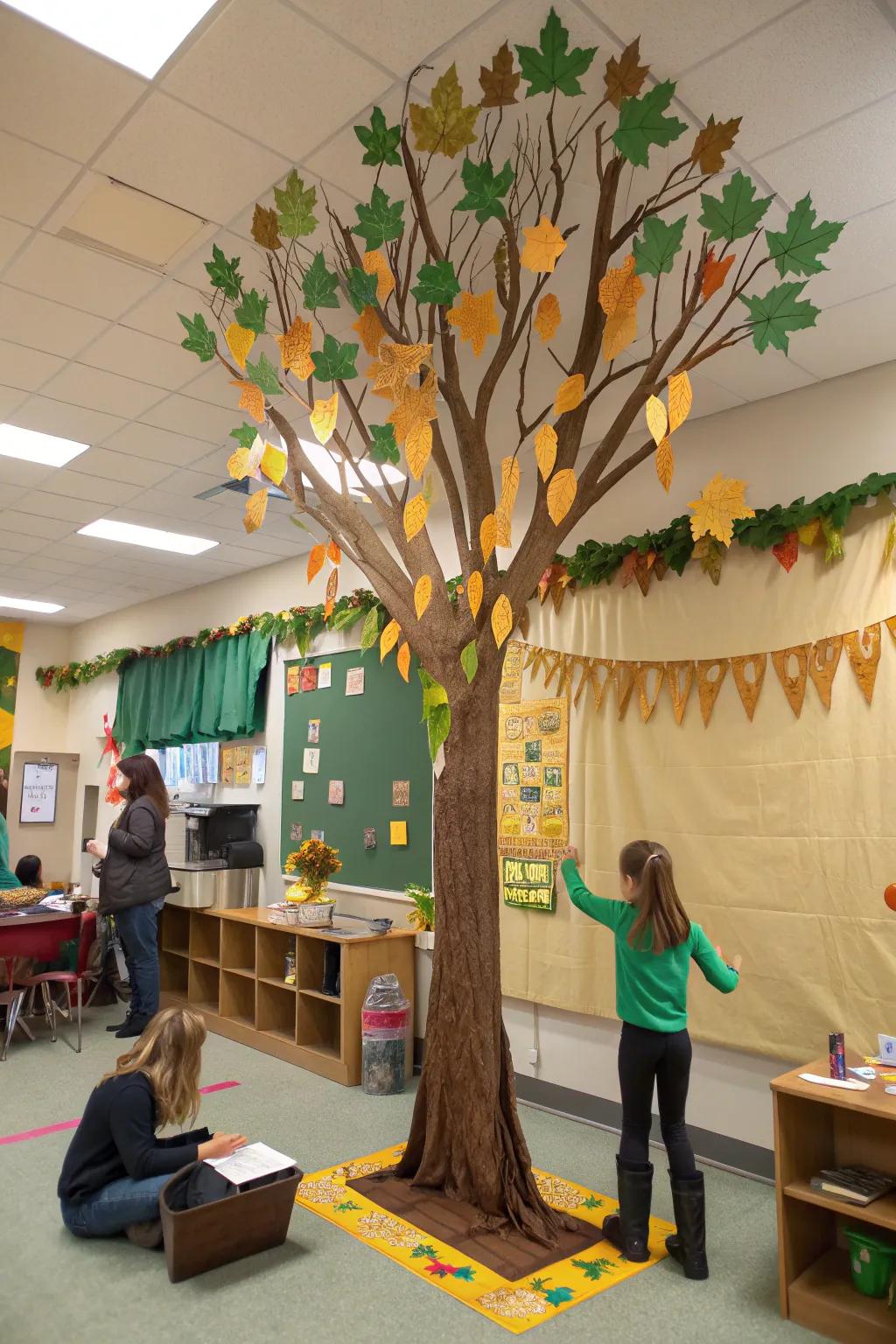 Watch aspirations grow with a goal-setting tree that blooms with student dreams. 🌿 #GoalTree #Inspiration