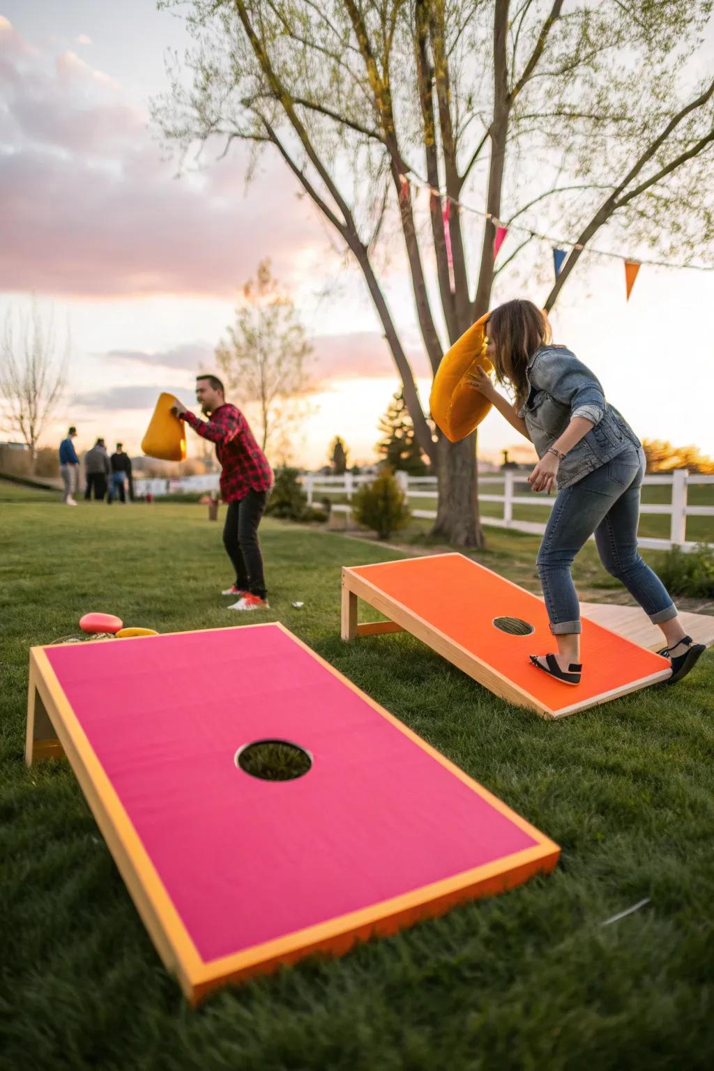 Bring guests together with outdoor games that add a fun and competitive spirit to your spring celebration.
