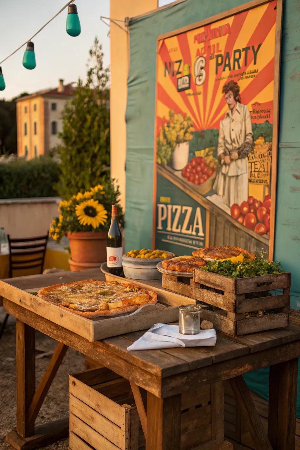 Vintage Italian decor adds character and history, transporting your guests to a quaint Italian trattoria.