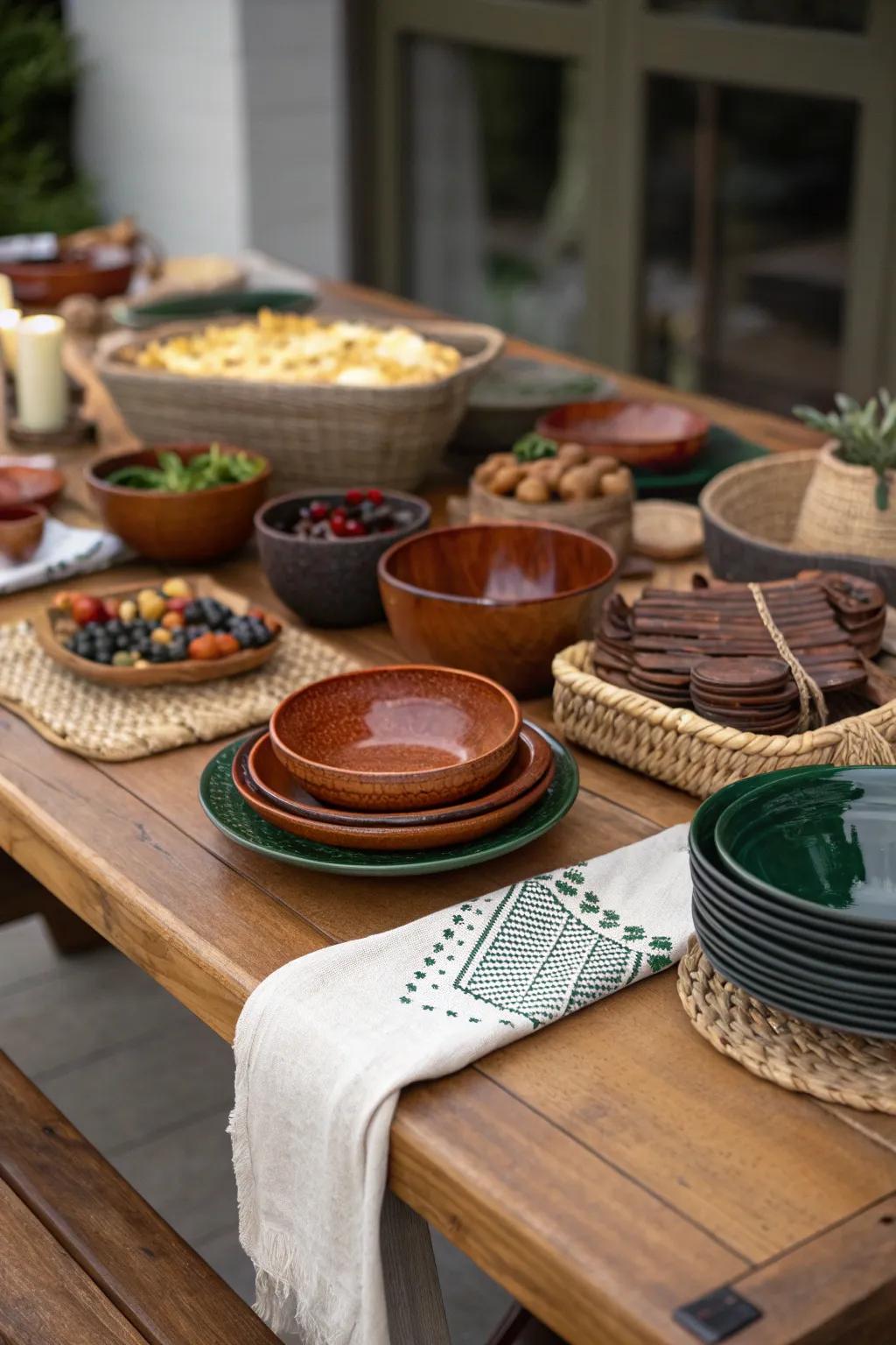 Celebrate with a team-themed potluck that showcases everyone's culinary talents.