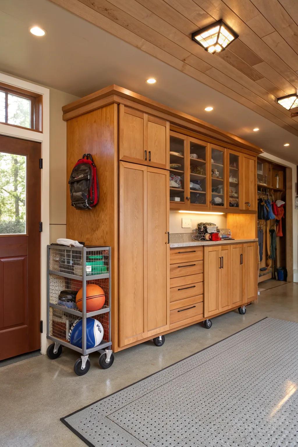 Roll your way to organized bliss with mobile storage solutions. 🛒💡