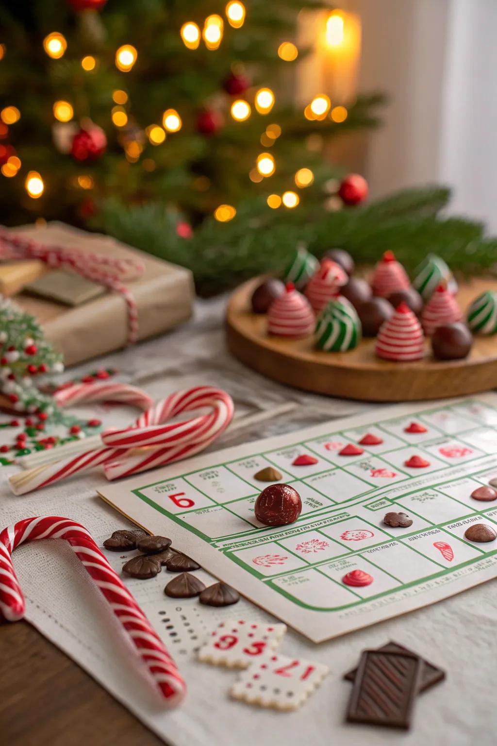 Sweeten the game with edible bingo markers like candy and chocolates.