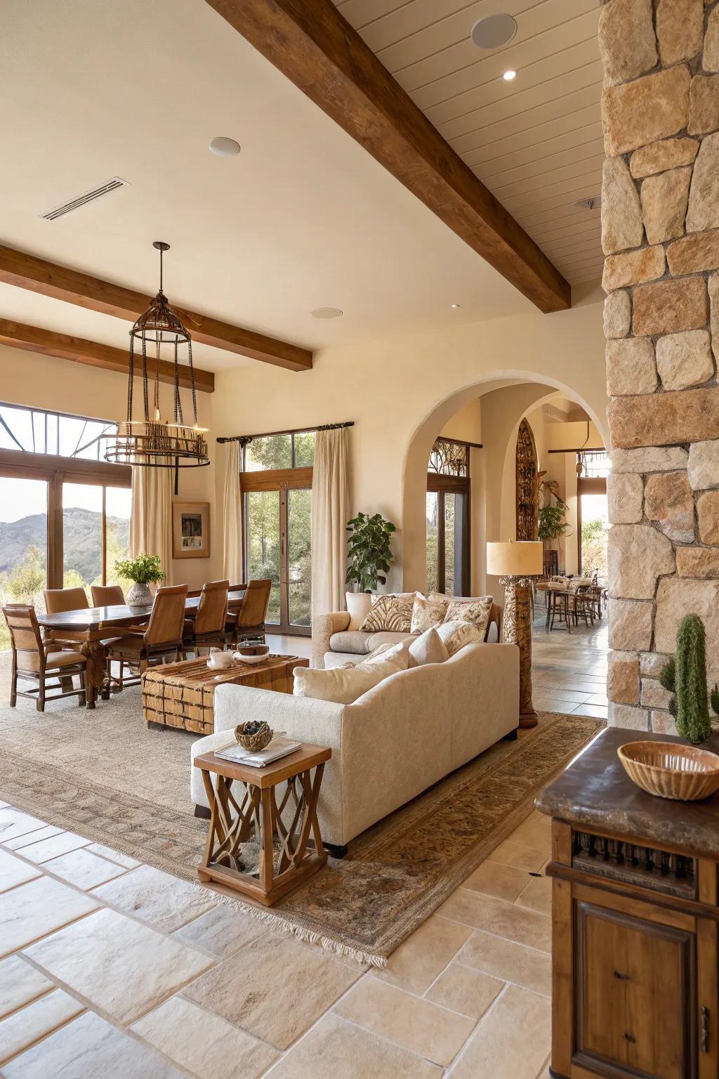 Create a seamless flow with open floor plans that enhance the airy feel of your home.