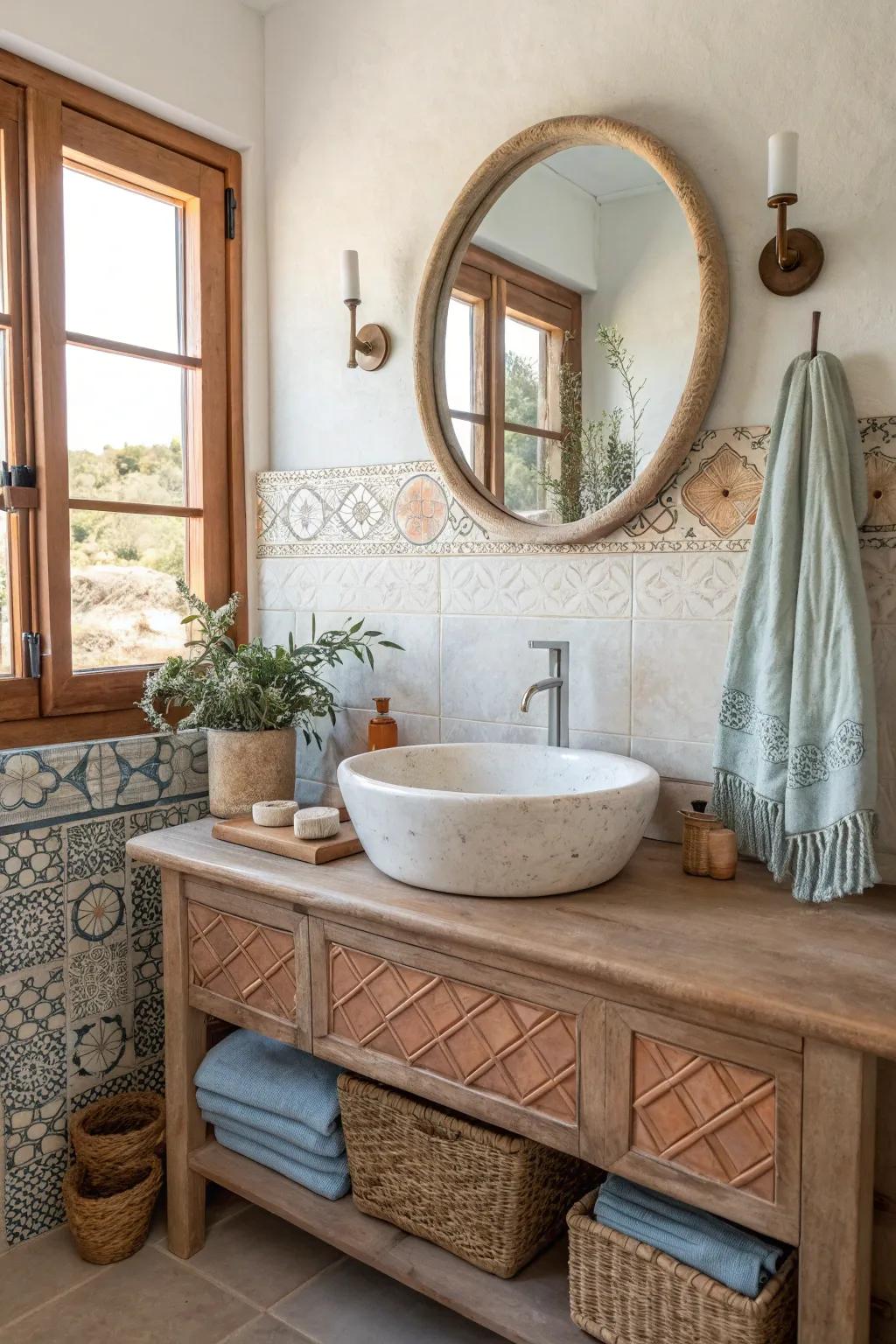 Artisanal ceramics add a special touch, making your bathroom feel sophisticated and unique.