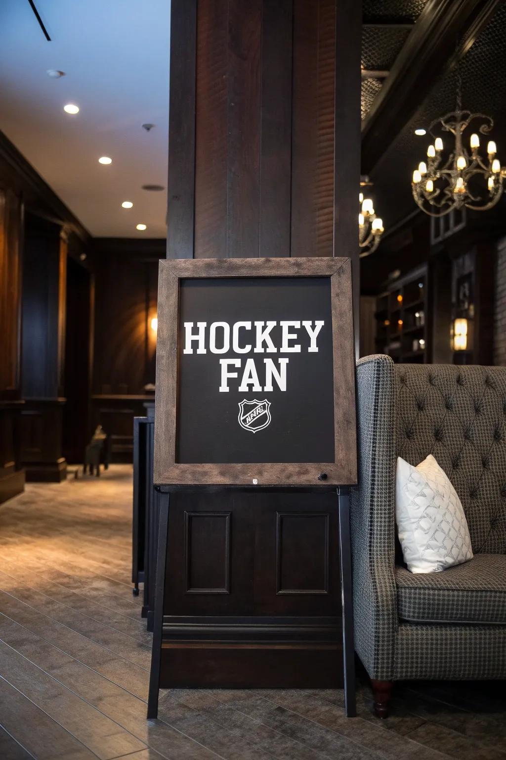 Achieve modern elegance with a monochrome sign that seamlessly blends with any decor.