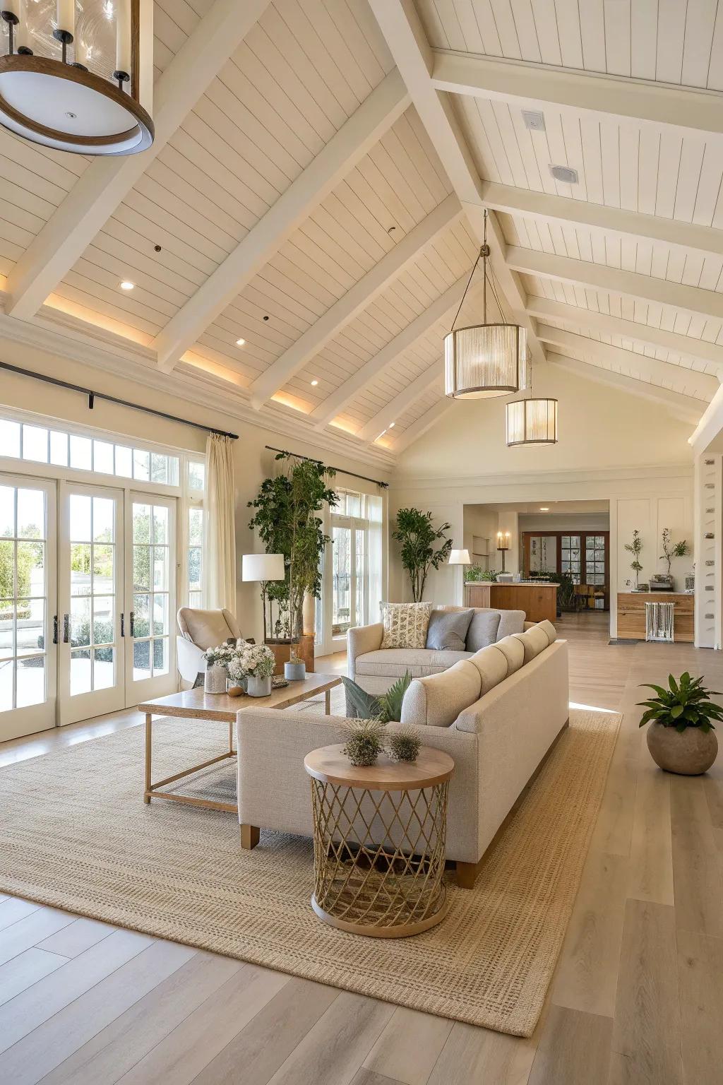 Create a welcoming atmosphere with a spacious open floor plan.