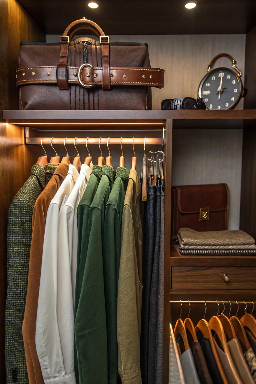 Uniform hangers for a polished and cohesive closet look. #MatchingHangers #ClosetInspo