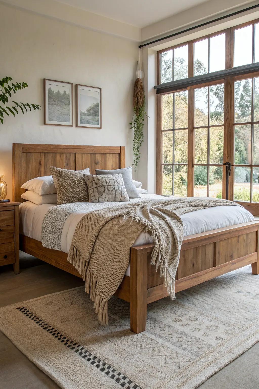 Natural finishes showcase the beauty of raw materials. 🌿 #NaturalDecor #HomeDesign