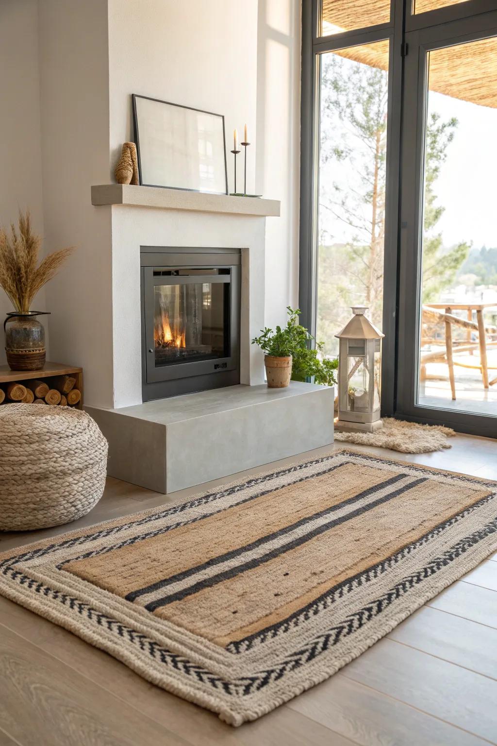 Combine safety with style using a fire-resistant rug that complements your home. 🔥 #FireSafety #StylishLiving