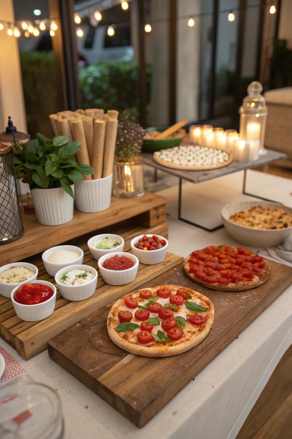 End your pizza party on a sweet note with an engaging dessert station that's as fun as it is delicious. 🍨 #DessertStation #PartySweets #Gelato