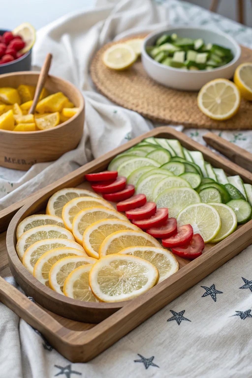 Add a refreshing twist to your veggie tray with a splash of citrus. 🍊 #CitrusLove #FreshFlavors