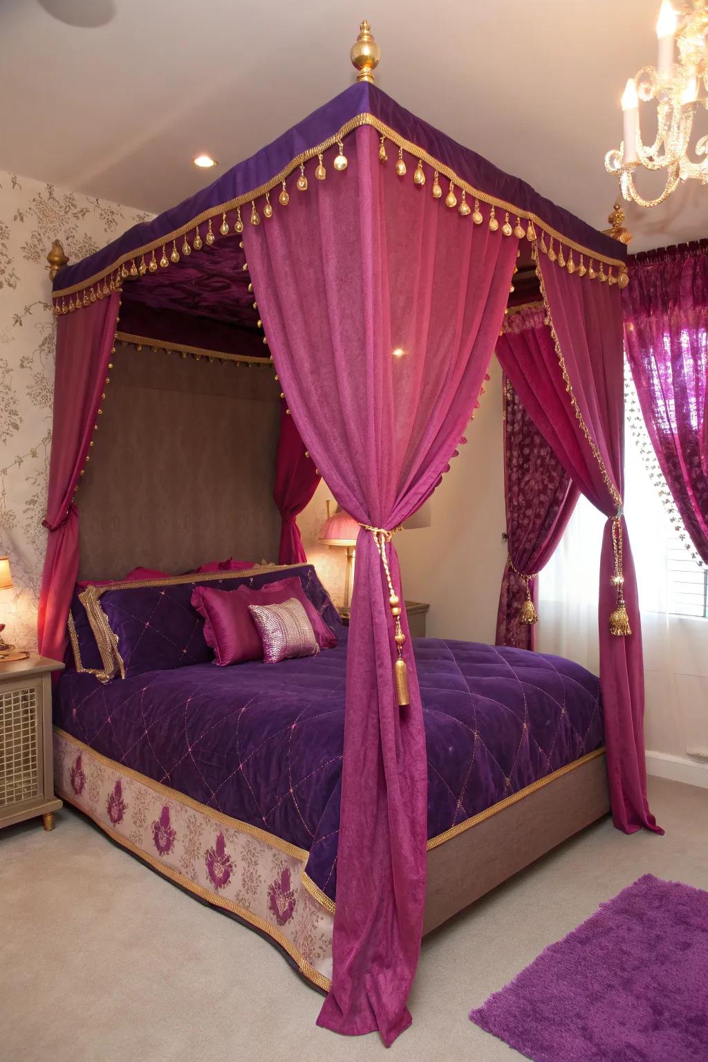 Feel like royalty every day under a canopy of rich elegance and luxury.
