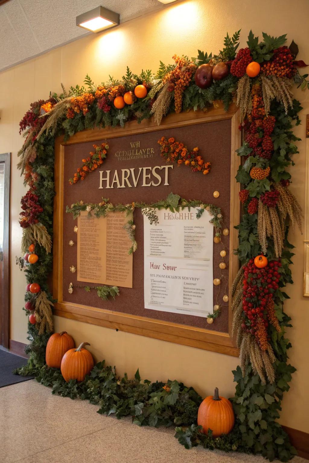 A bountiful border brings your harvest display to life with vibrant details. #BountifulBorders #VibrantDecor