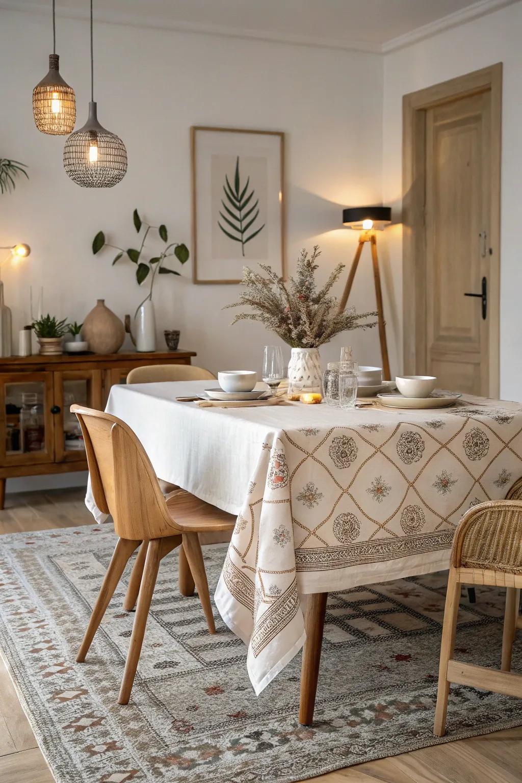 Subtle patterns add interest while maintaining a minimalist aesthetic.