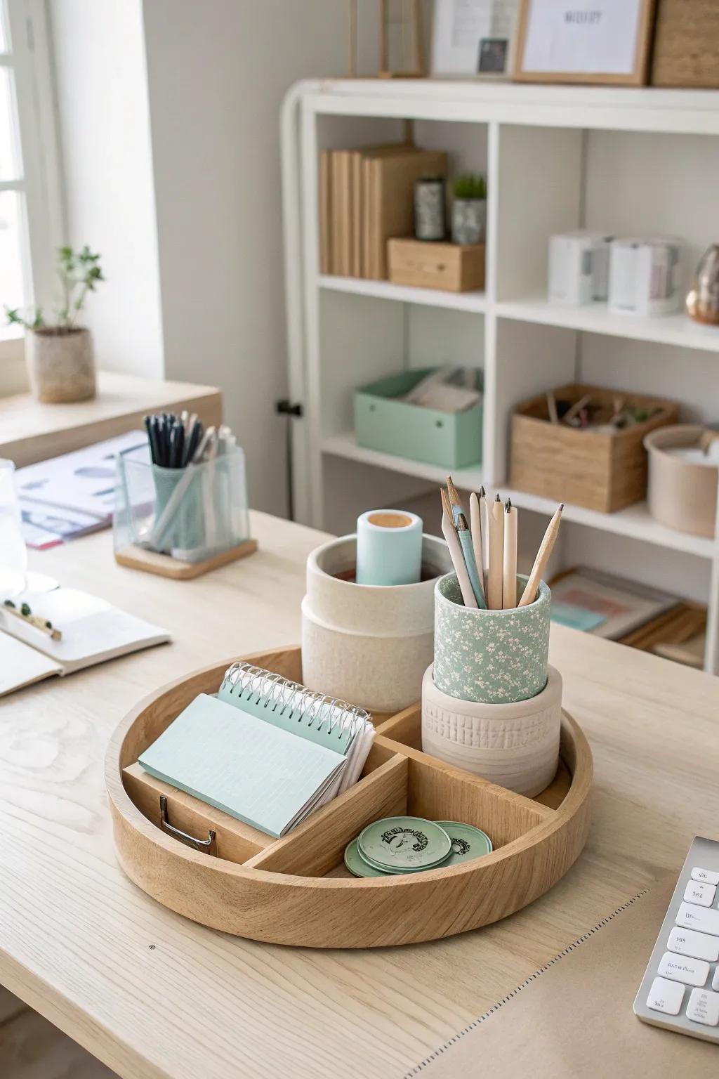Spin your way to easier access with a practical Lazy Susan.