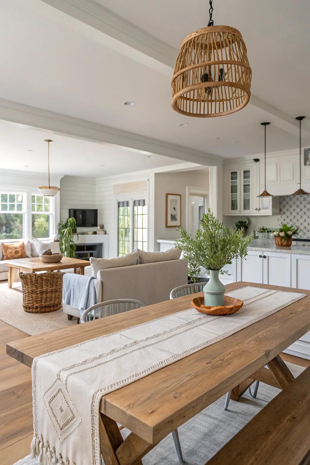 Anchor your space with a dining table that defines and connects.