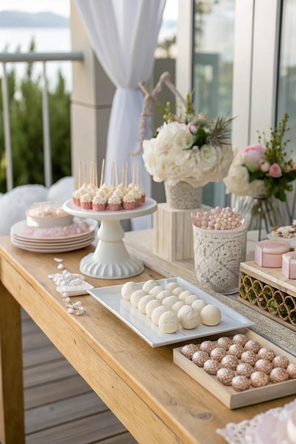 Sweeten the celebration with a dessert bar that's as beautiful as it is delicious. 🍬 #DessertBar #SweetTreats