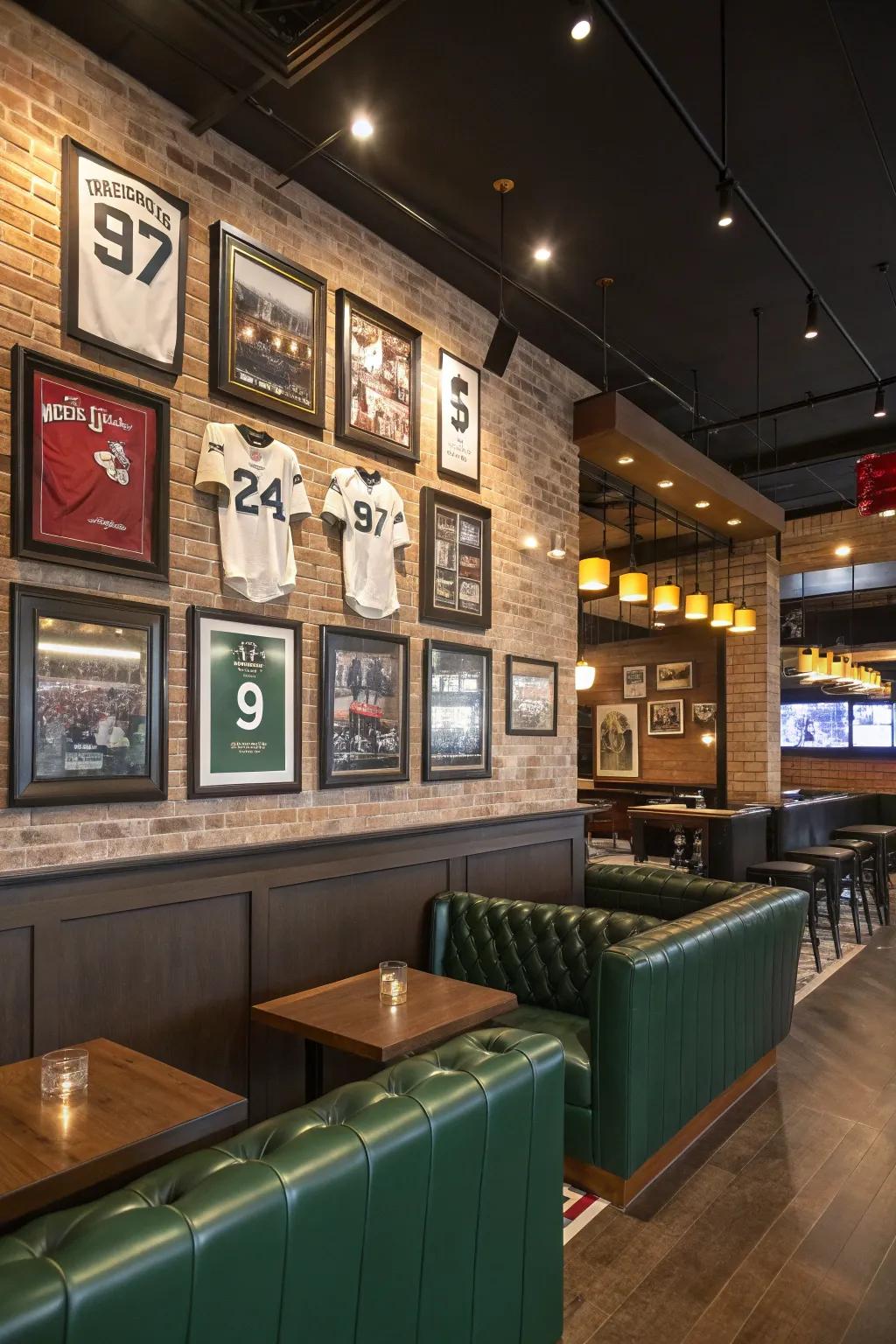 Celebrate community pride by highlighting local sports heroes in your decor.