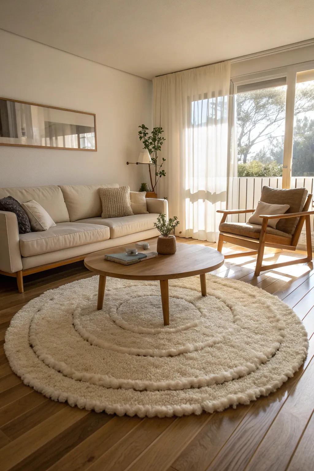 Luxurious layers bring depth and warmth to your living room. #LayeredLuxury #HomeElegance