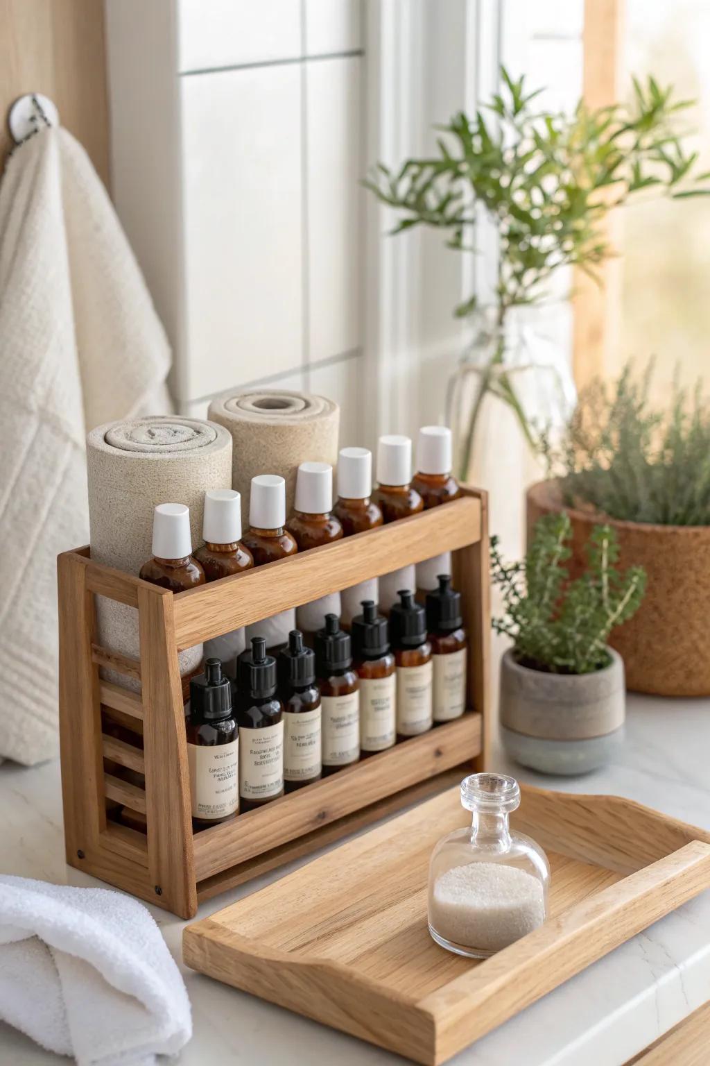 Give new life to a spice rack by turning it into a skincare holder. 🌿🔄 #Repurpose #CreativeSolutions