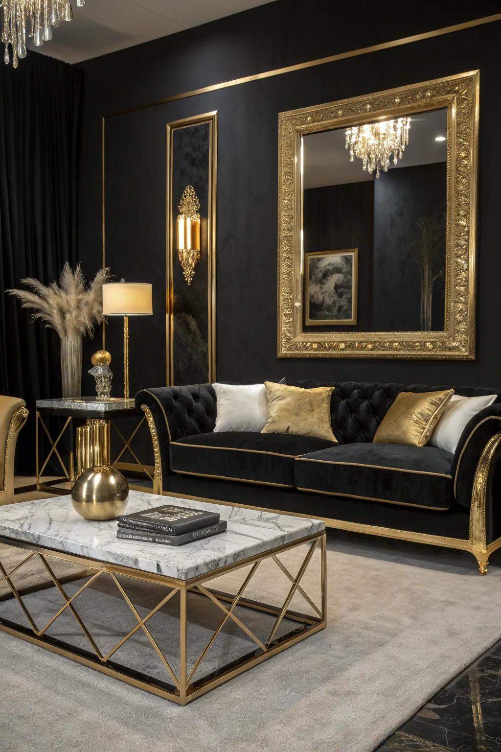 A classic palette that never goes out of style. Perfect for those who love a touch of luxury. #ColorPairing #InteriorDesign