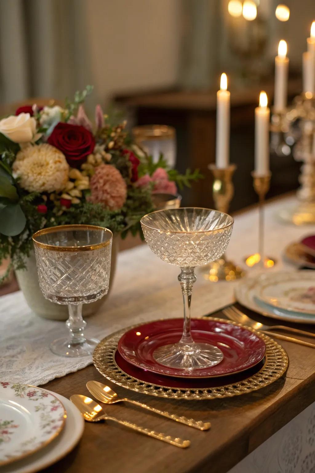 Set the mood with a table full of elegance and charm.