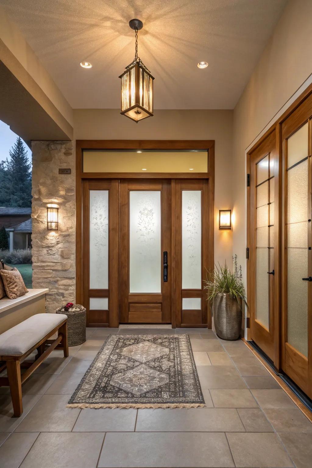 Maximize your entryway space with sleek and stylish sliding closet doors. #HomeDesign #InteriorInspiration #SpaceSaving