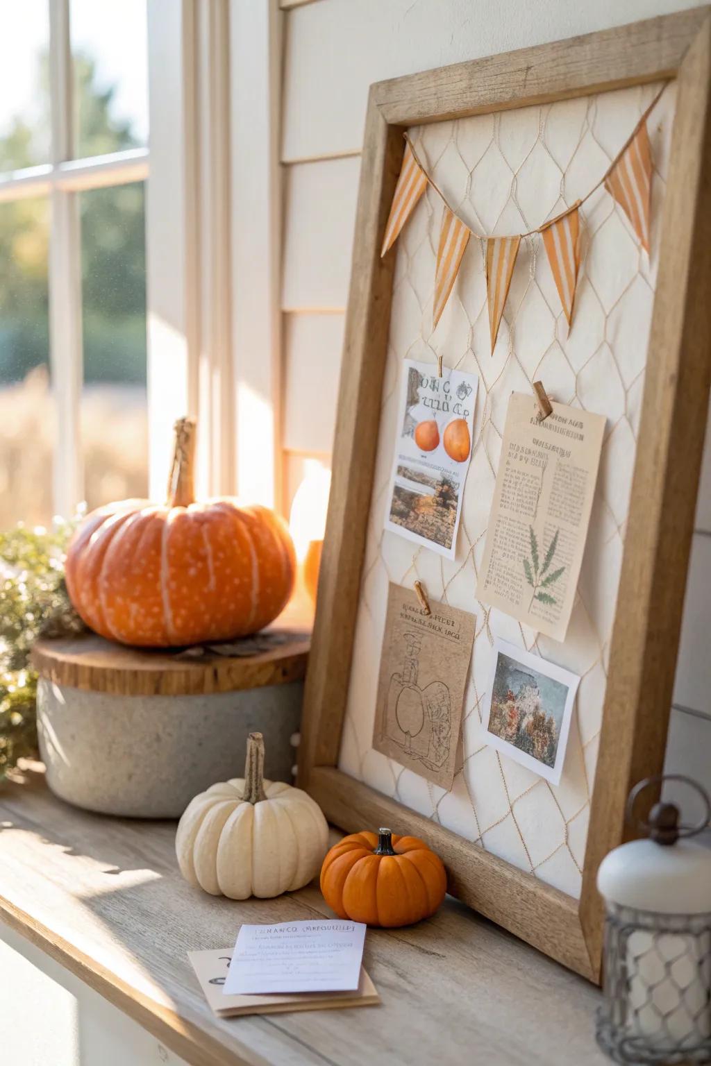 Dive into the pumpkin patch with this adorable bulletin board idea, bringing a touch of autumn charm to your space! 🎃 #PumpkinPatch #FallDecor