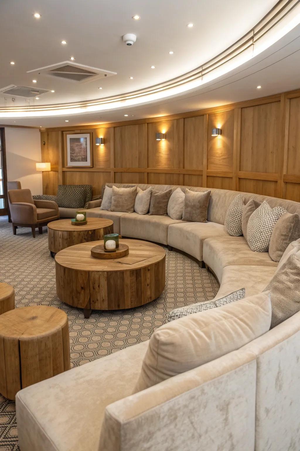 Create inviting spaces for heartfelt conversations with plush seating arrangements.