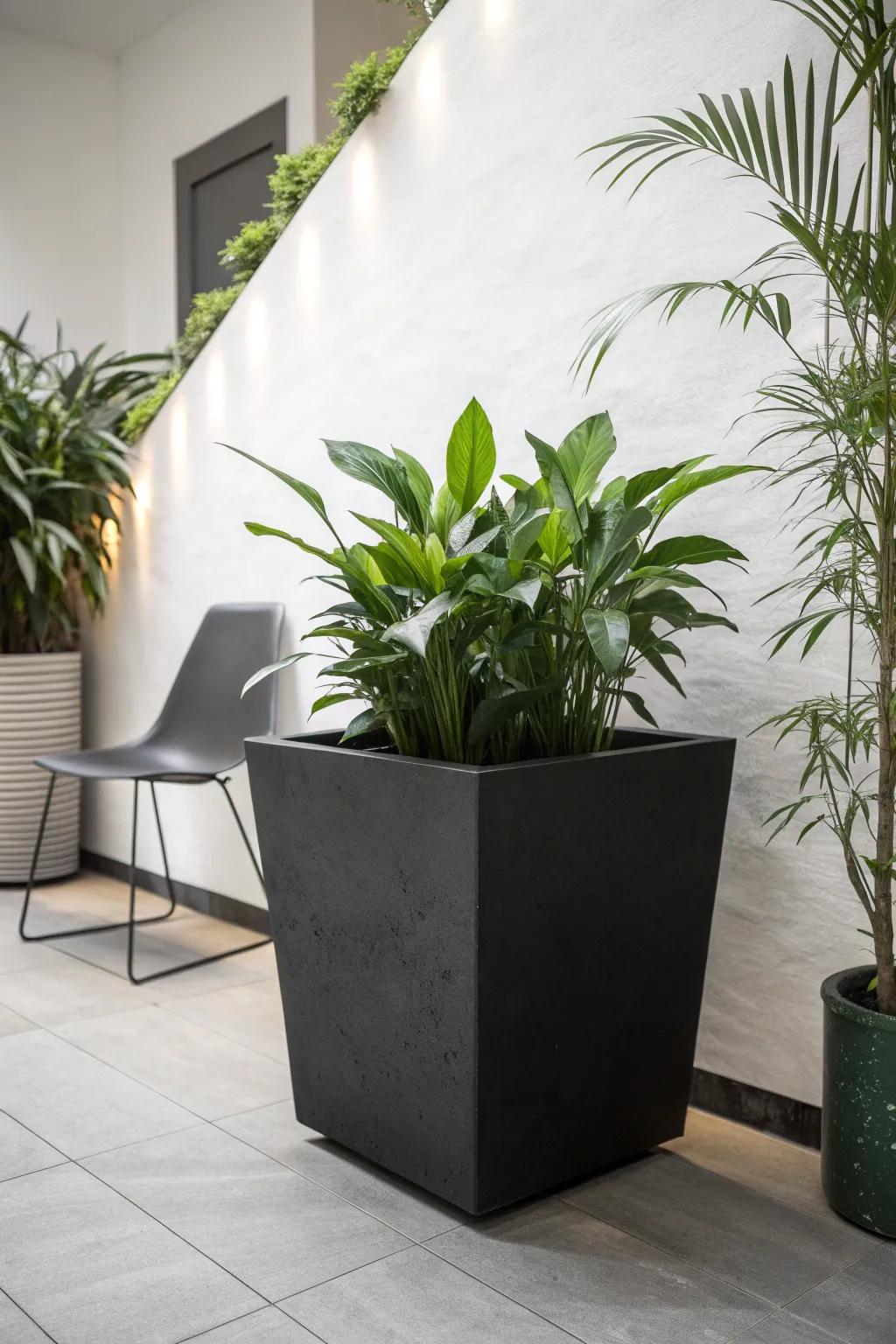 Achieve a sleek, modern aesthetic with minimalist planters that complement any decor style. #ModernDesign #MinimalistLiving