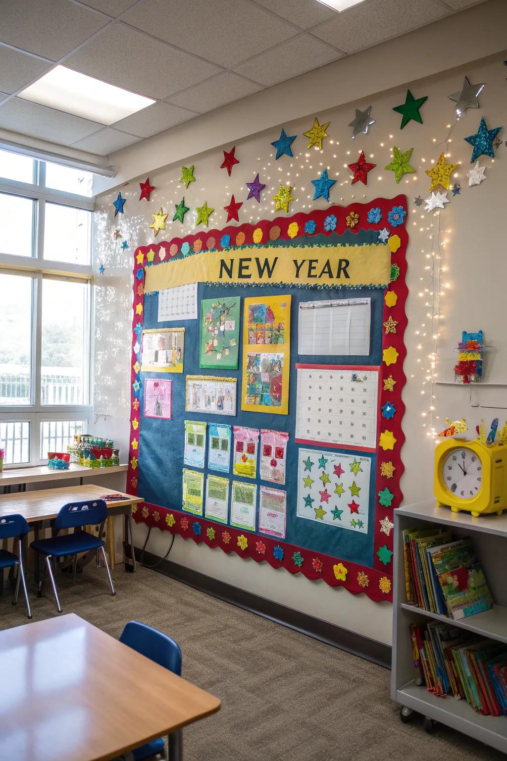 Kick off the New Year with an inspiring bulletin board that sets a positive tone for students.