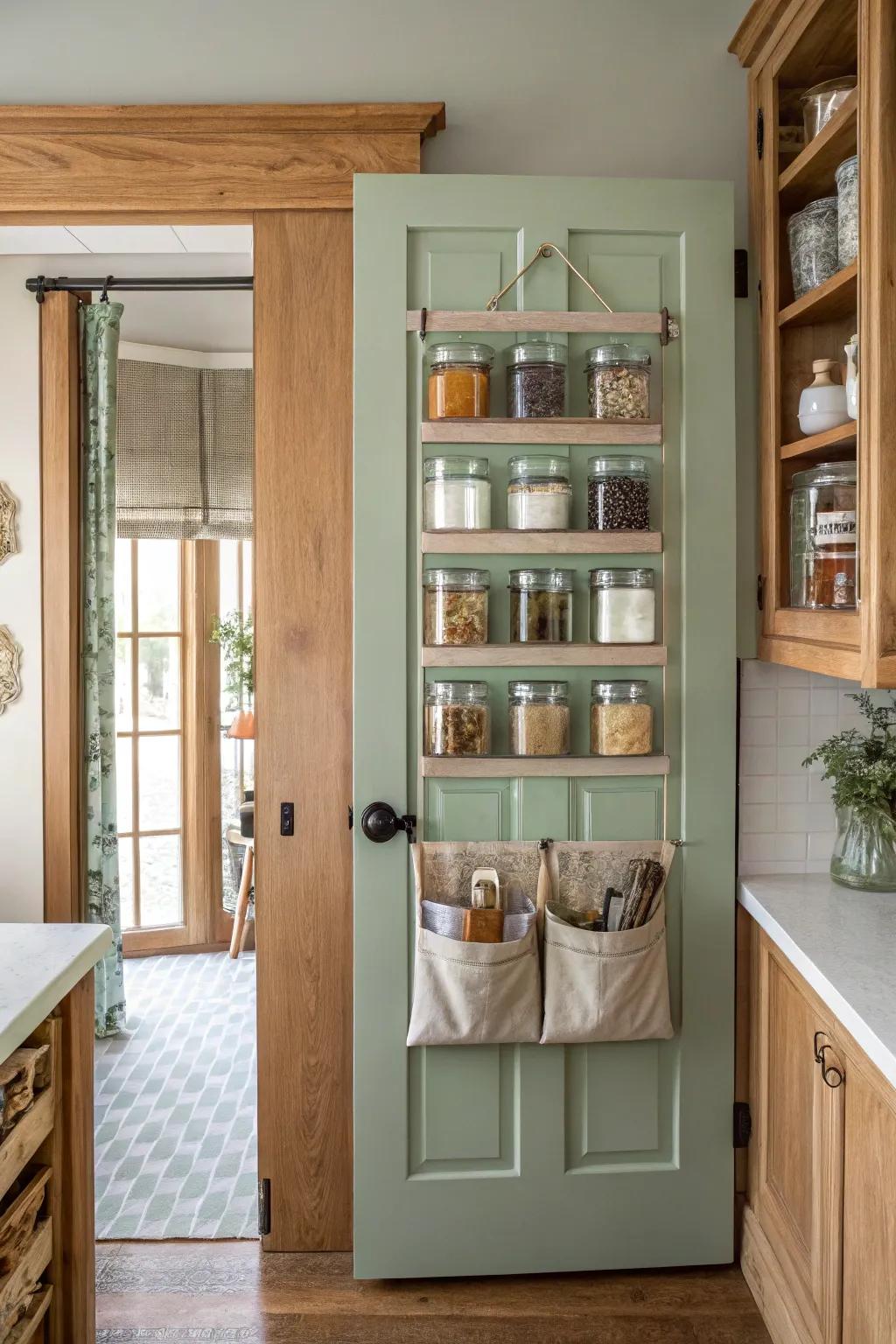 Effortlessly organize your pantry with an over-the-door solution that keeps essentials at your fingertips.