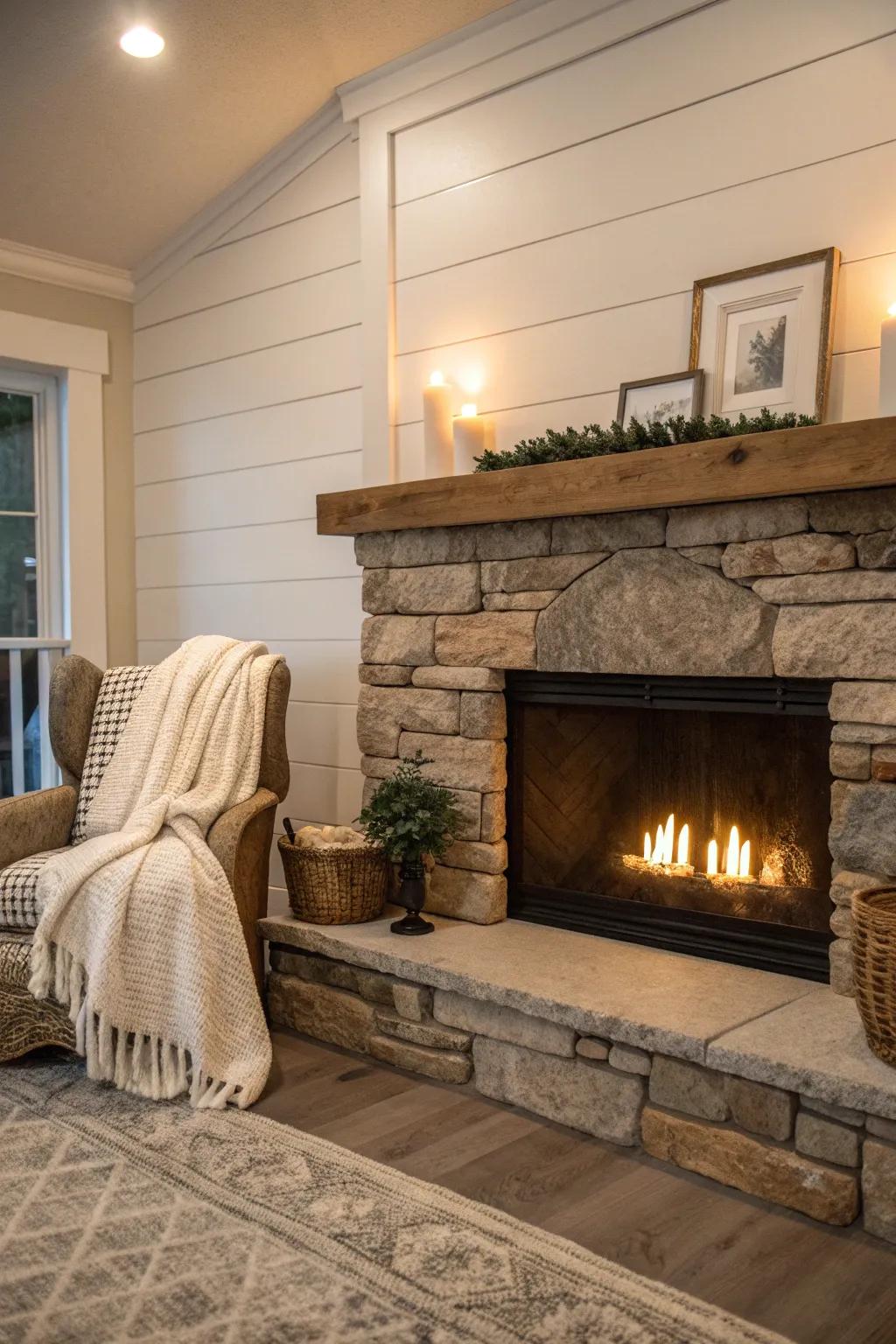 The perfect blend of textures creates a timeless focal point in your living space.