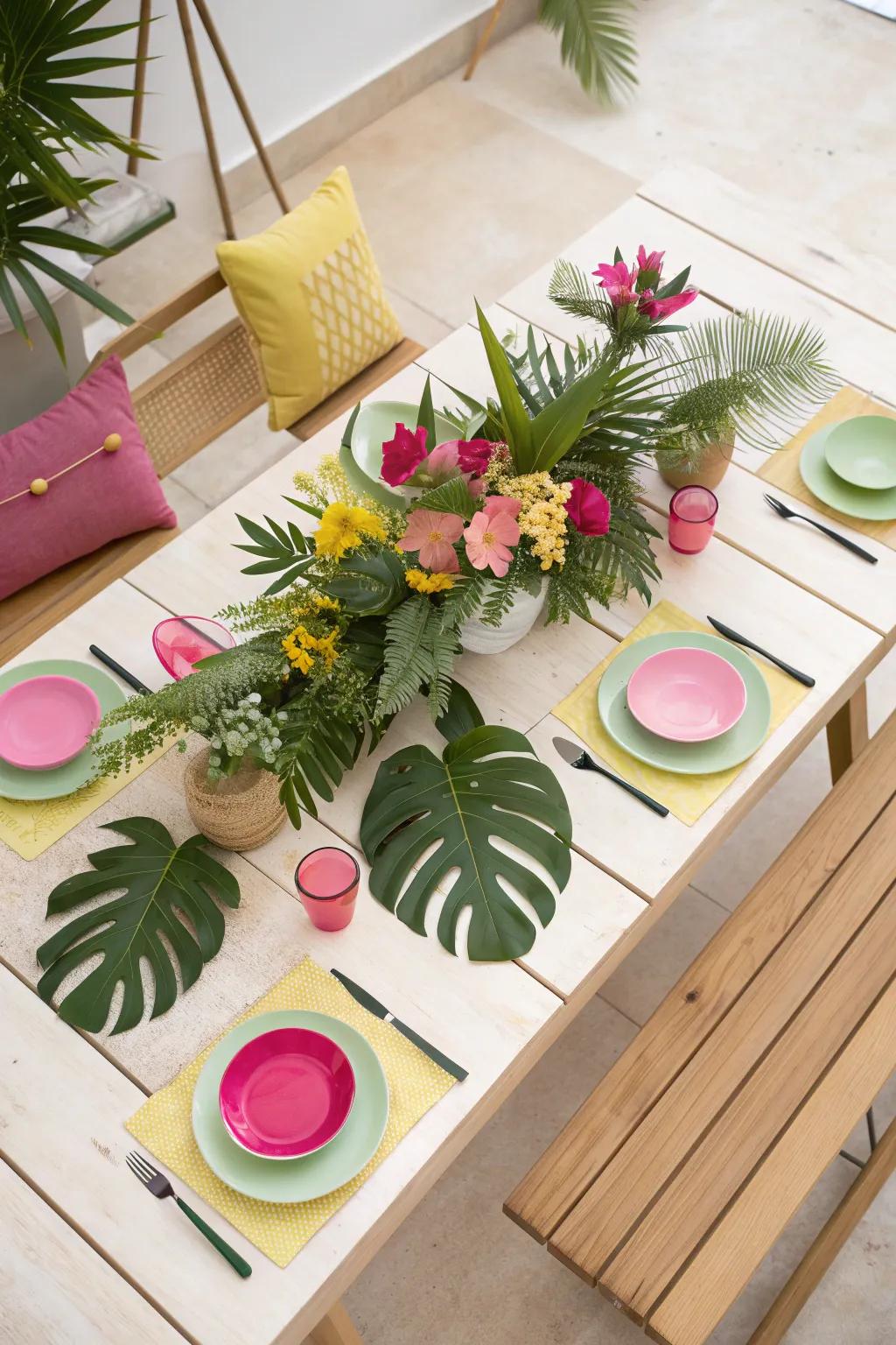 Vivid colors create an eye-catching and inviting party atmosphere.
