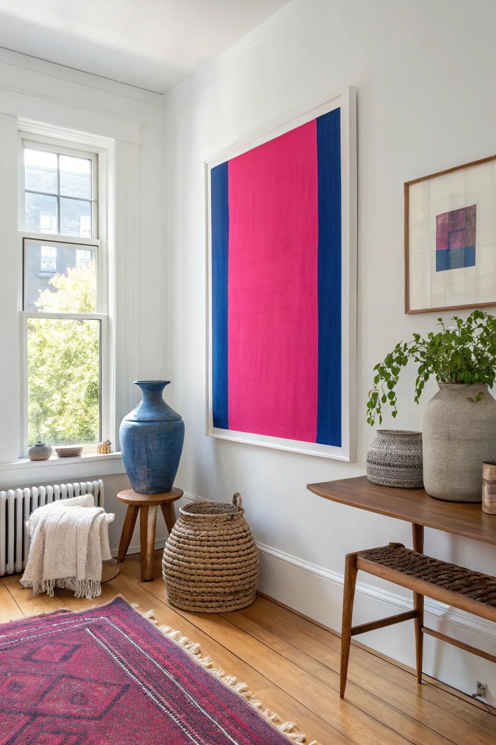 Infuse your space with vibrant hues to create an energetic and inviting atmosphere.