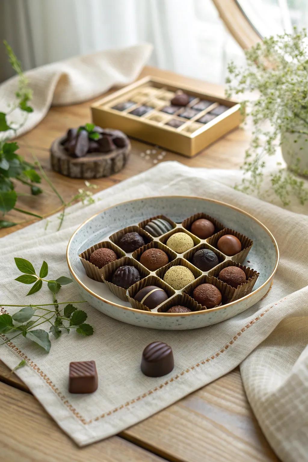 Indulge in a decadent French chocolate tasting. 🍫 #ChocolateLovers #FrenchDelights