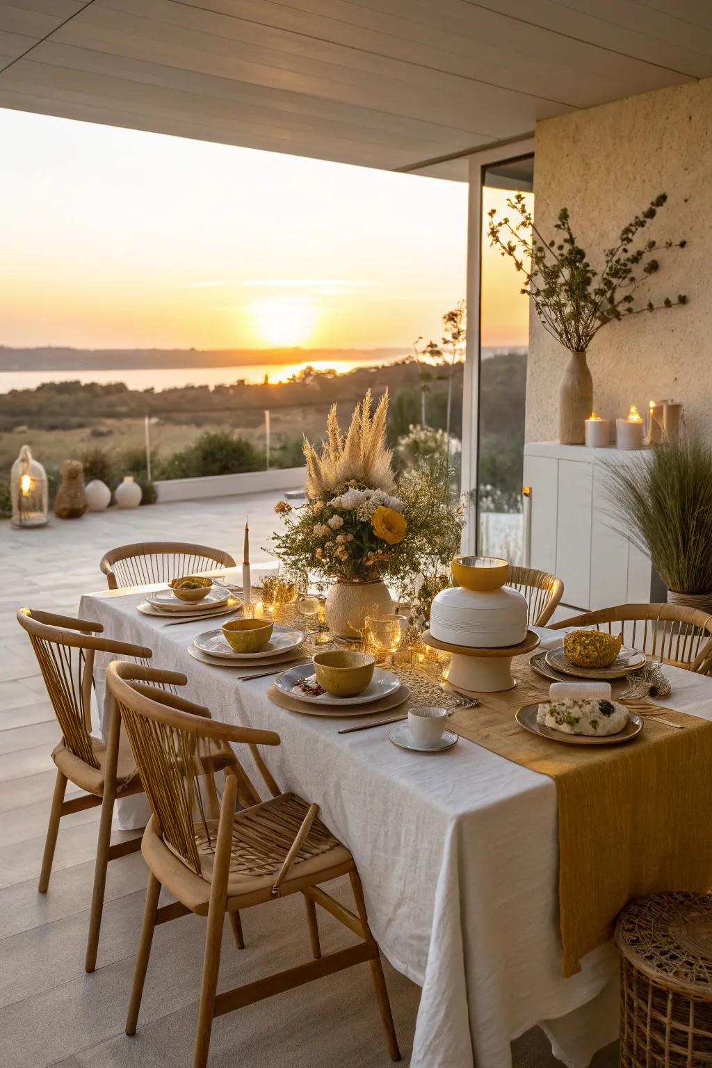 Dine under the golden glow of sunset for a truly magical birthday experience.