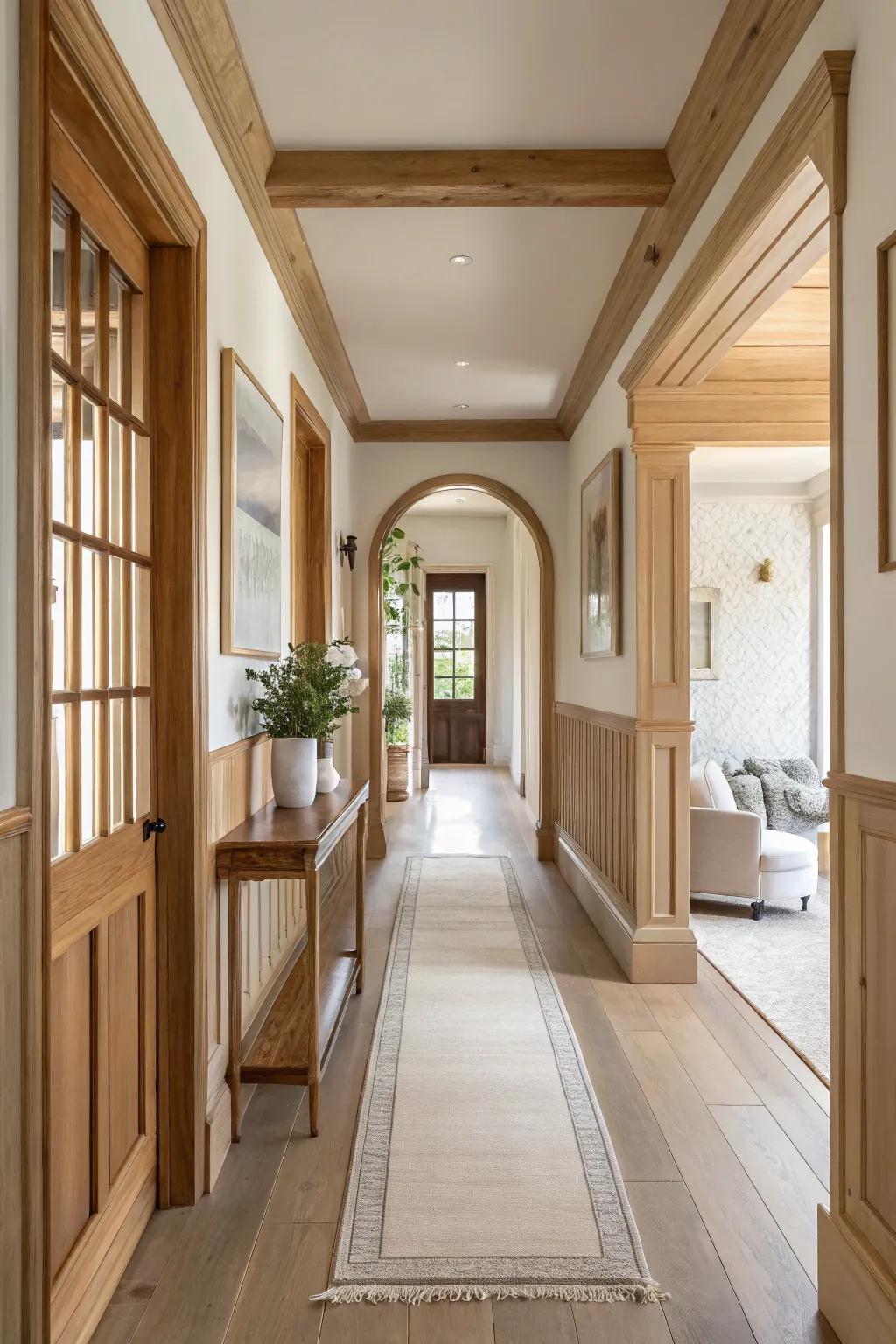 Bring nature indoors with moldings crafted from natural materials that evoke warmth.