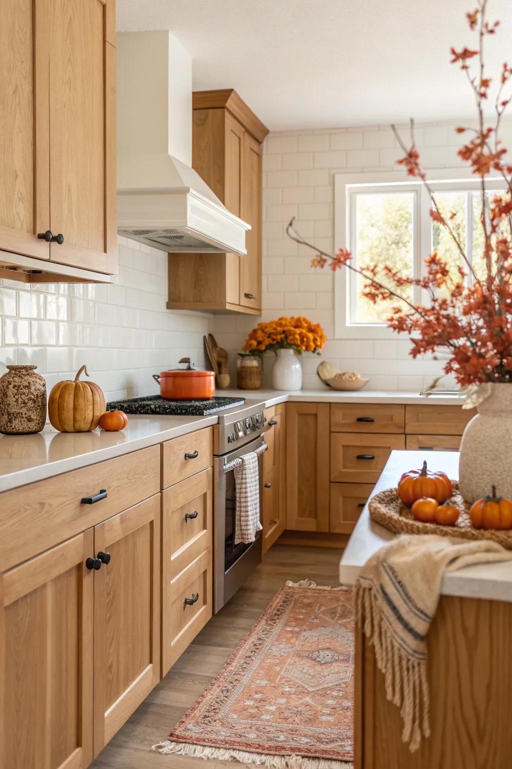 Keep your kitchen lively and fresh with seasonal accents. 🍁 #SeasonalDecor #KitchenStyle