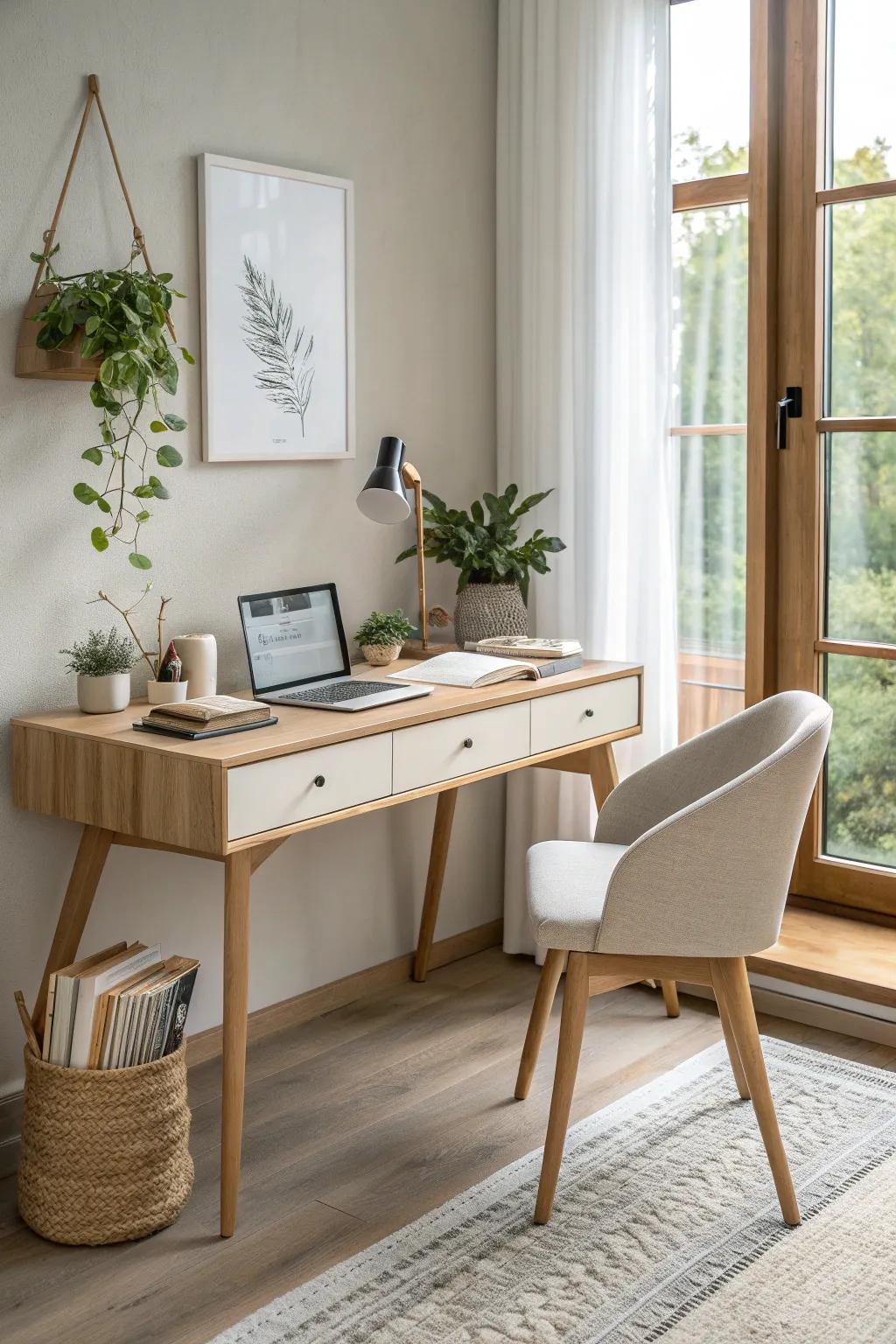 Maintain your home's style with a cleverly concealed workspace.