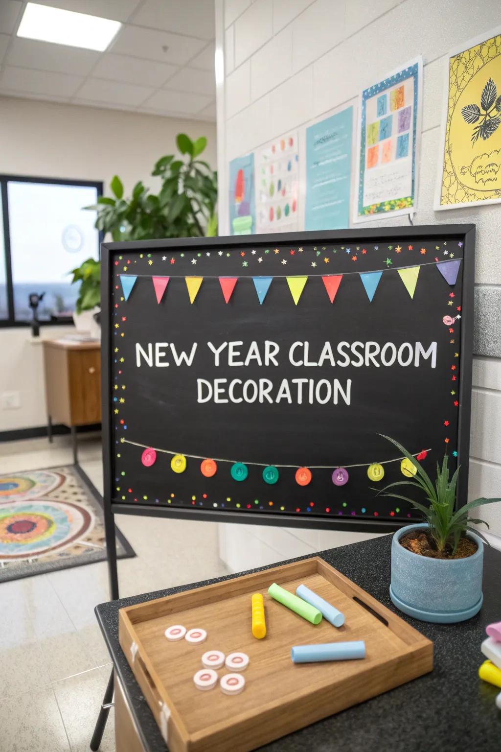 Build anticipation with a chalkboard countdown to the year's most exciting moments.