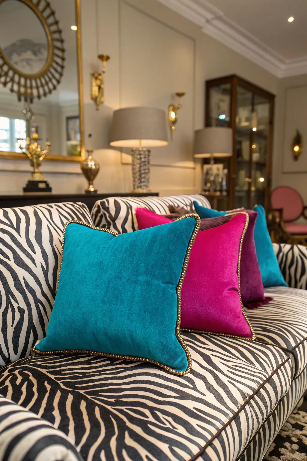 Combining zebra print with vintage elements creates a charming and timeless living room vibe. 🕰️🖤 #VintageStyle #EclecticDecor