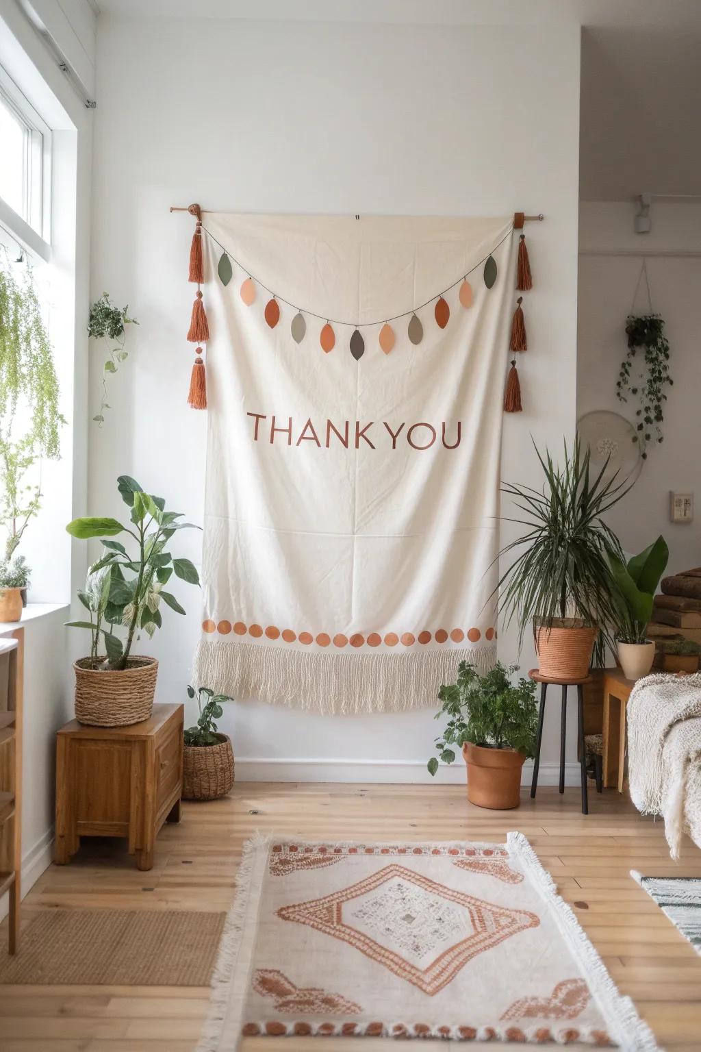 Find your bliss with a boho banner that’s as carefree as it is elegant. 🌿 #BohoDecor #RelaxedStyle