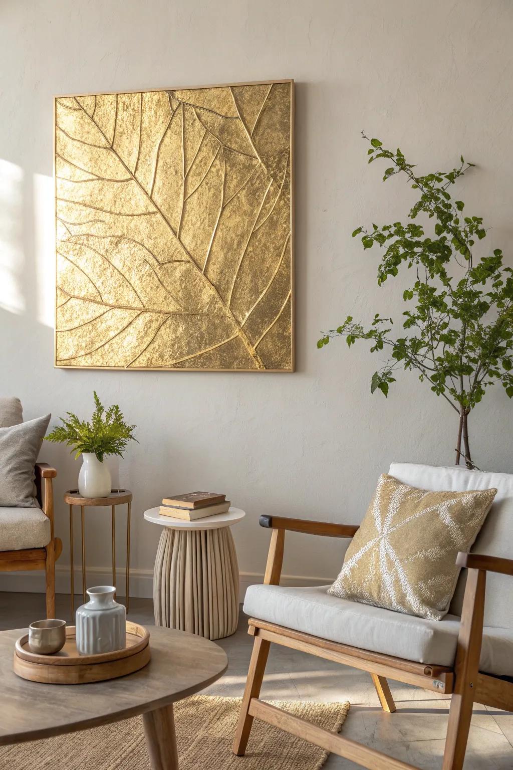 Textured gold leaf adds depth and drama to your artwork, making it truly unforgettable.