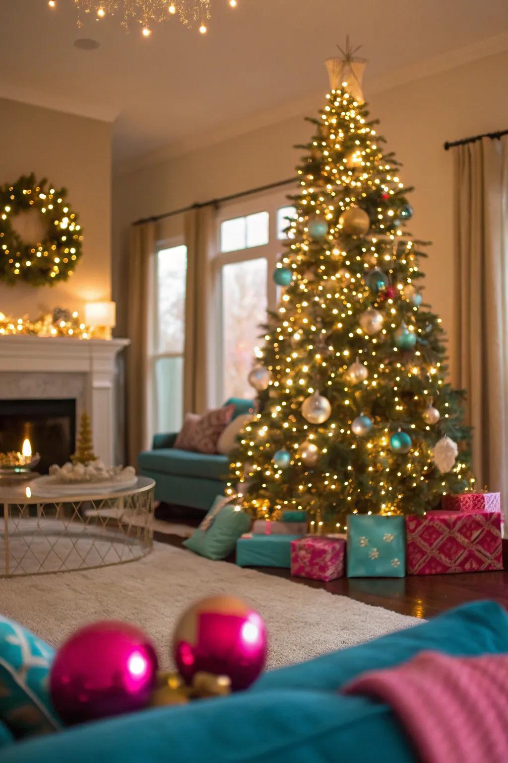 Make your Christmas tree the star of the show with a dazzling display of lights.
