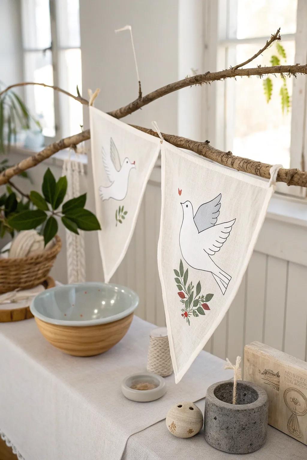 Bring serenity and peace to your confirmation with gentle dove motifs.