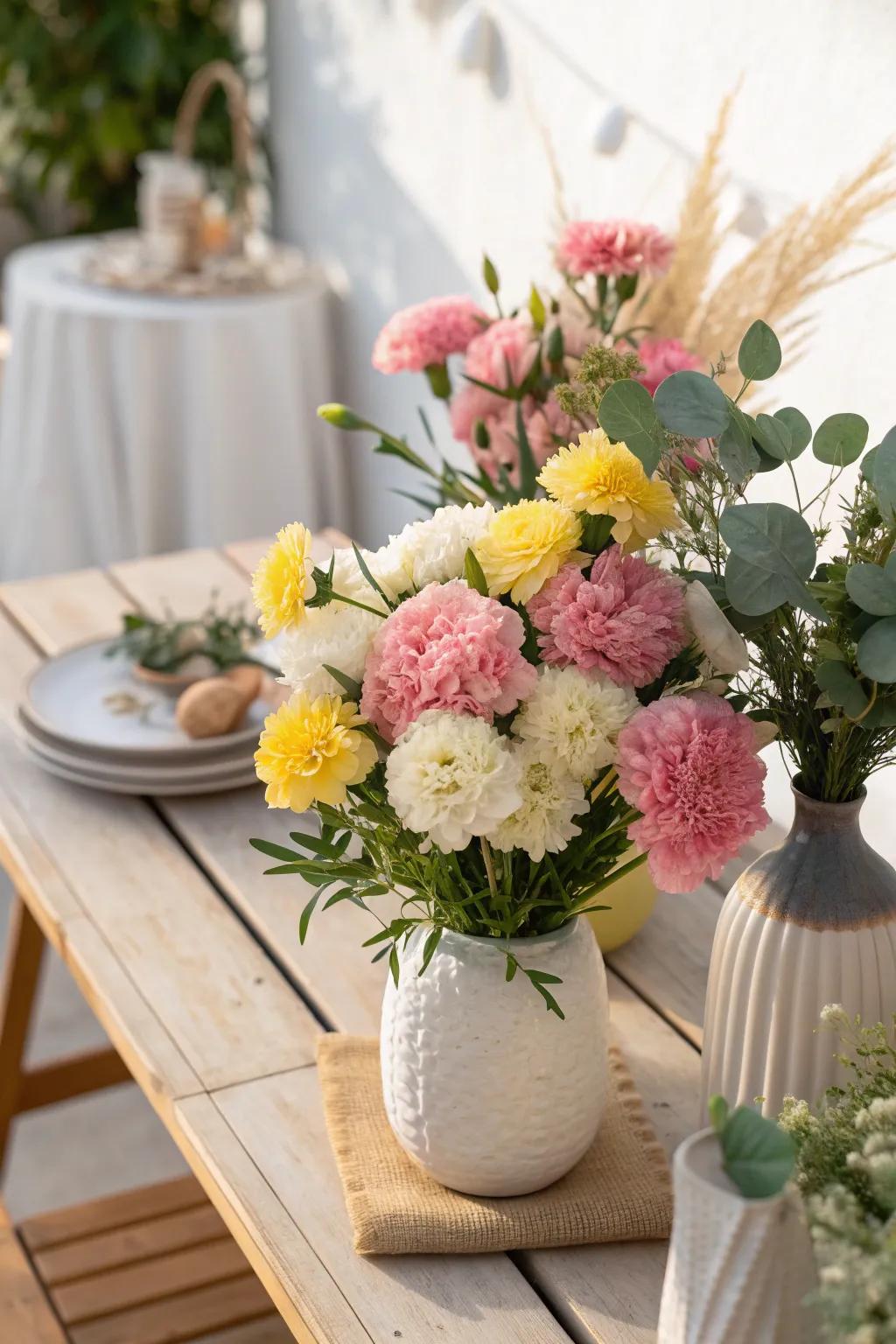 Brighten any dancer's day with a lively mix of colorful carnations.