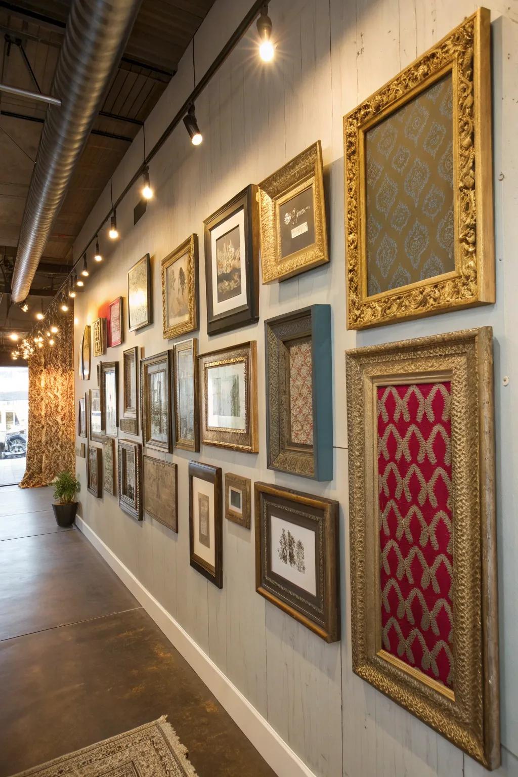 An eclectic mix of frames adds a touch of artistry and personality to your decor.