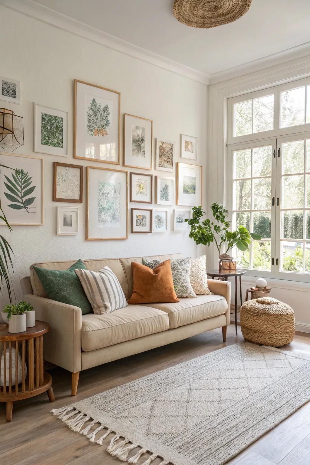 Turn your walls into a canvas of creativity with a unique gallery wall.